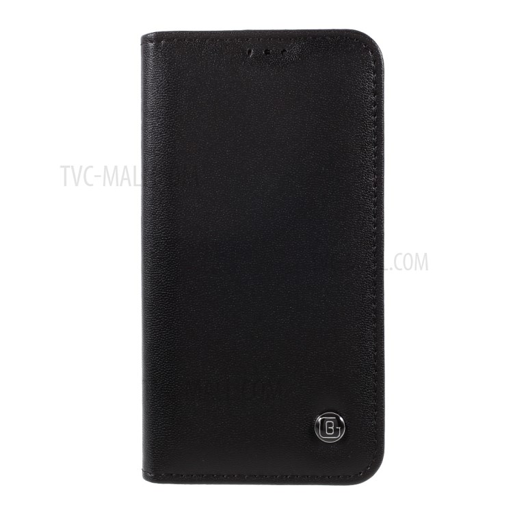 Cáscara De Teléfono De Cuero De Cuero De La Textura De La Serie Crazy Horse De Gebei Kala Con Soporte De Tarjeta Y Soporte Para IPhone 12 Mini - Negro-2