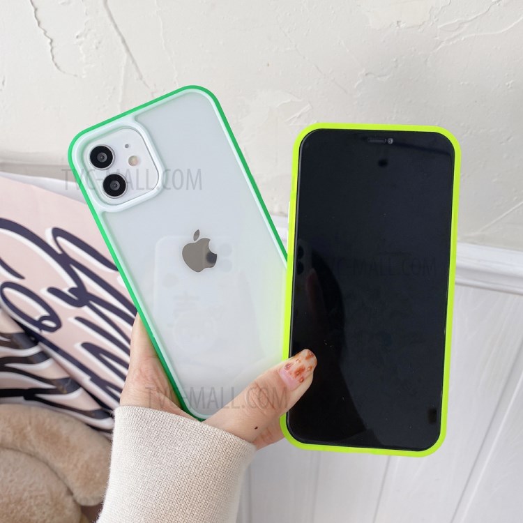 Bi-color Edge Acrylic + TPU Cell Phone Case for iPhone 12/12 Pro - Blue-2