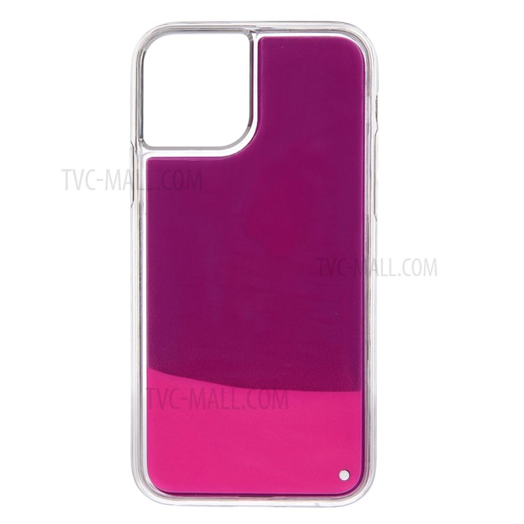 Luminous with Quicksand TPU+Plastic Cell Phone Cover for iPhone 12 Pro / iPhone 12 - Purple-1