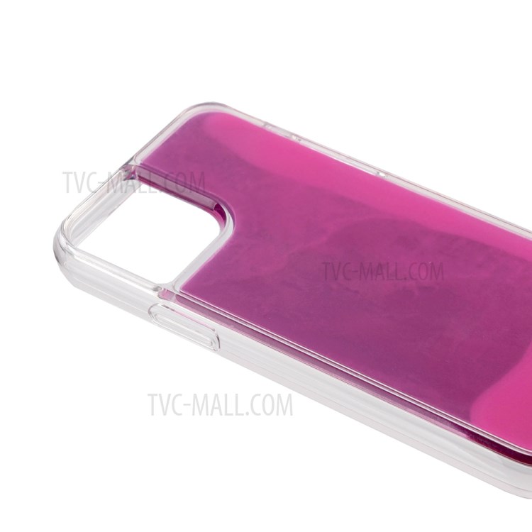 Luminous with Quicksand TPU+Plastic Cell Phone Cover for iPhone 12 Pro / iPhone 12 - Purple-3
