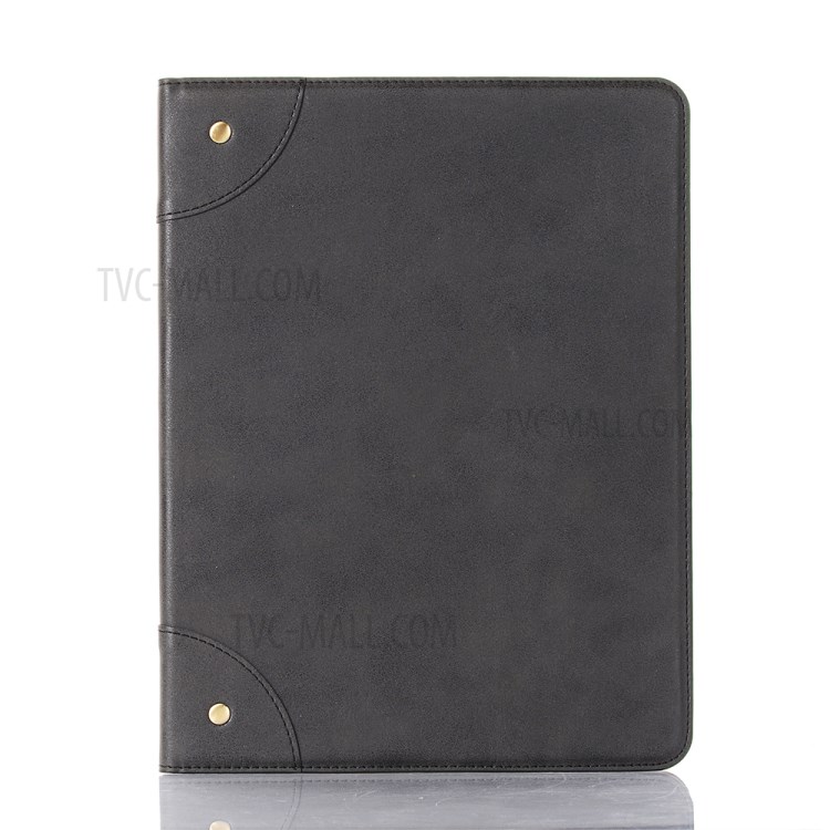 Retro Style Sleep/Wake Up Function Folio Flip Leather Cover Case for iPad Pro 11-inch (2018)/(2020)/Air (2020) - Black-2