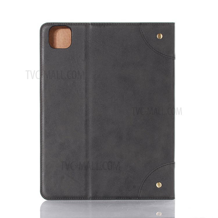 Retro Style Sleep/Wake Up Function Folio Flip Leather Cover Case for iPad Pro 11-inch (2018)/(2020)/Air (2020) - Black-3