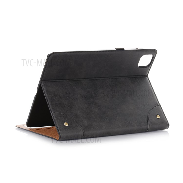 Retro Style Sleep/Wake Up Function Folio Flip Leather Cover Case for iPad Pro 11-inch (2018)/(2020)/Air (2020) - Black-5
