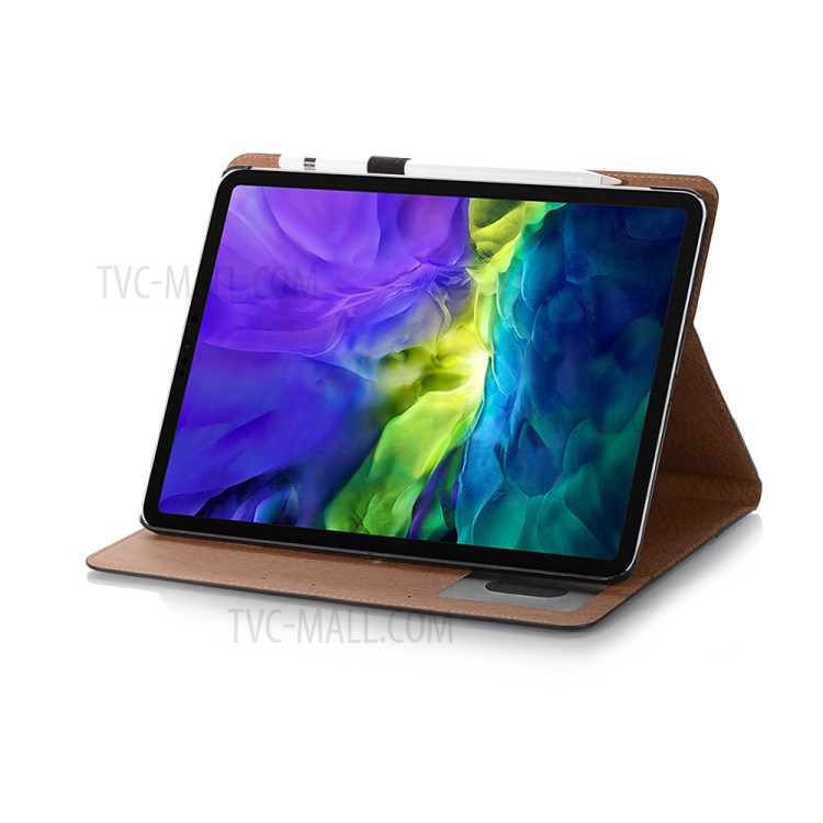 Retro Style Sleep/Wake Up Function Folio Flip Leather Cover Case for iPad Pro 11-inch (2018)/(2020)/Air (2020) - Black-6