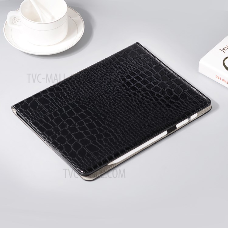 Caso De Capa Inteligente De Couro De Carteira De Pele De Crocodilo Simples Para Ipad Pro 11 Polegadas (2018) / (2020) / Ar (2020) - Preto-8