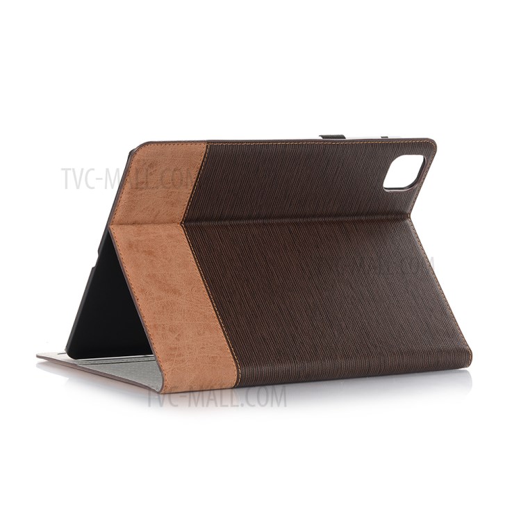 Splicing Cross Texture Leather Smart Cover with Wallet for iPad Pro 11-inch (2018)/(2020)/Air (2020) - Brown-4