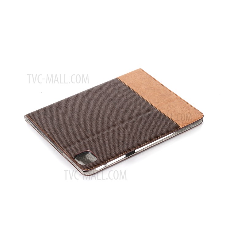 Splicing Cross Texture Leather Smart Cover with Wallet for iPad Pro 11-inch (2018)/(2020)/Air (2020) - Brown-7