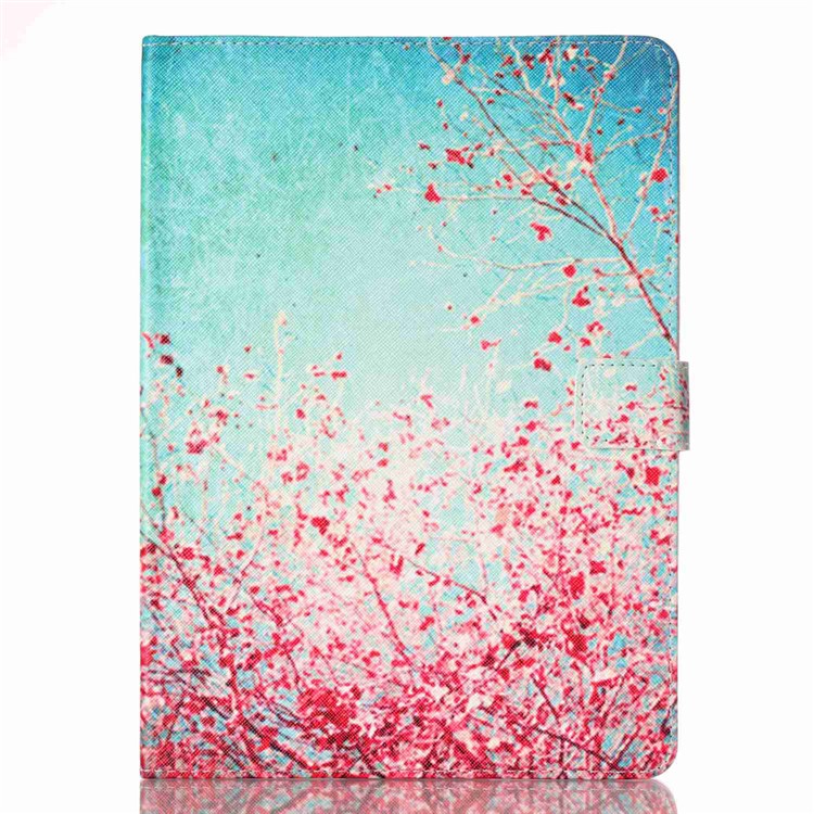 Patterned Leather Wallet Stand Case for iPad Pro 9.7 - Flowering Tree-1