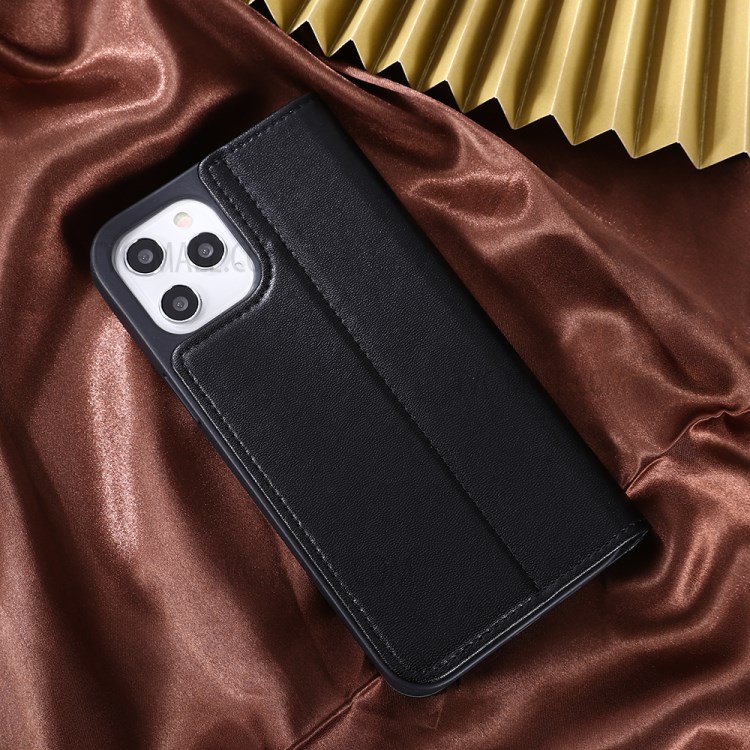 GEBEI KALA Série Crazy Cavalo Pele De Couro De Couro + Shell Do Telefone Para O IPhone 12/12 Pro - Preto-7