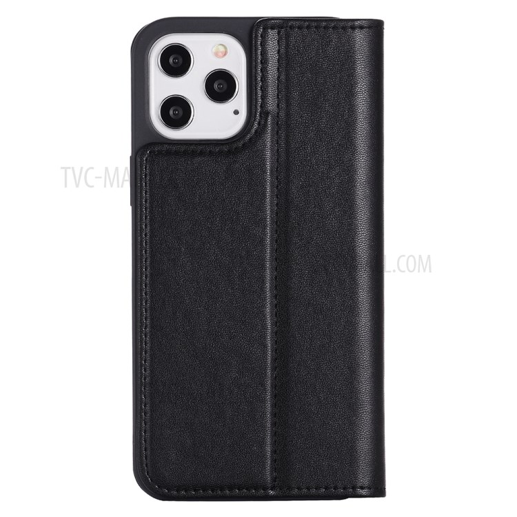 GEBEI Crazy Horse Texture Kala Series Leather Card Holder + Stand Phone Shell for iPhone 12 Pro Max - Black-2