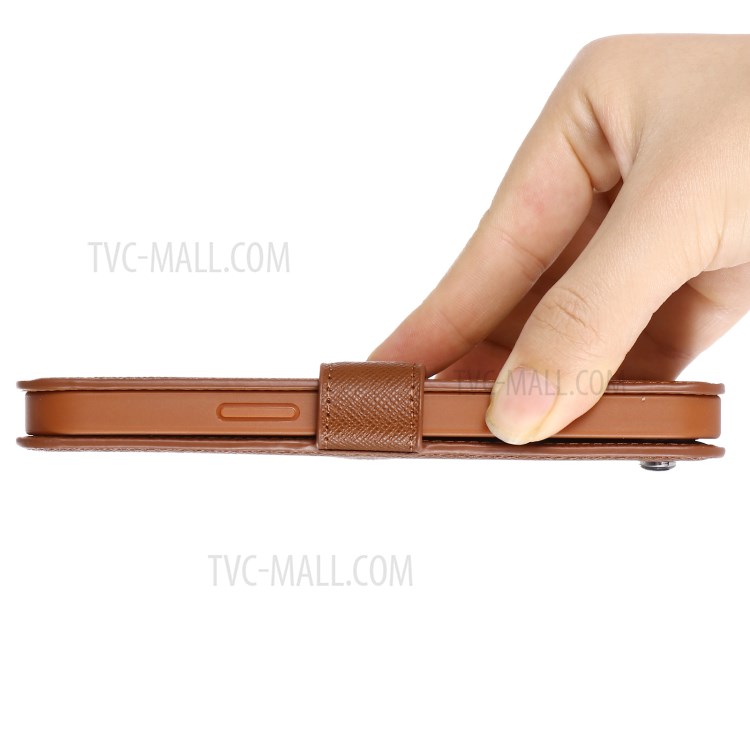 GEBEI Yaqi Genuine Leather Series Wallet and Stand Case for iPhone 12 Pro Max - Brown-10