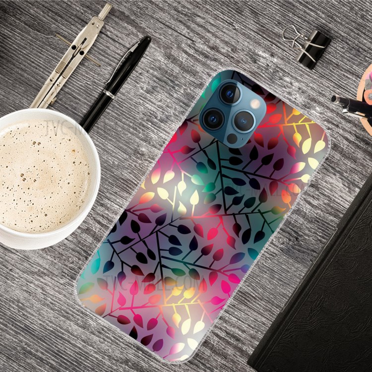 Hohe Durchlässigkeitsmuster-Druckschale Für IPhone 12 Pro Max TPU-Telefongehäuse - Blatt-2