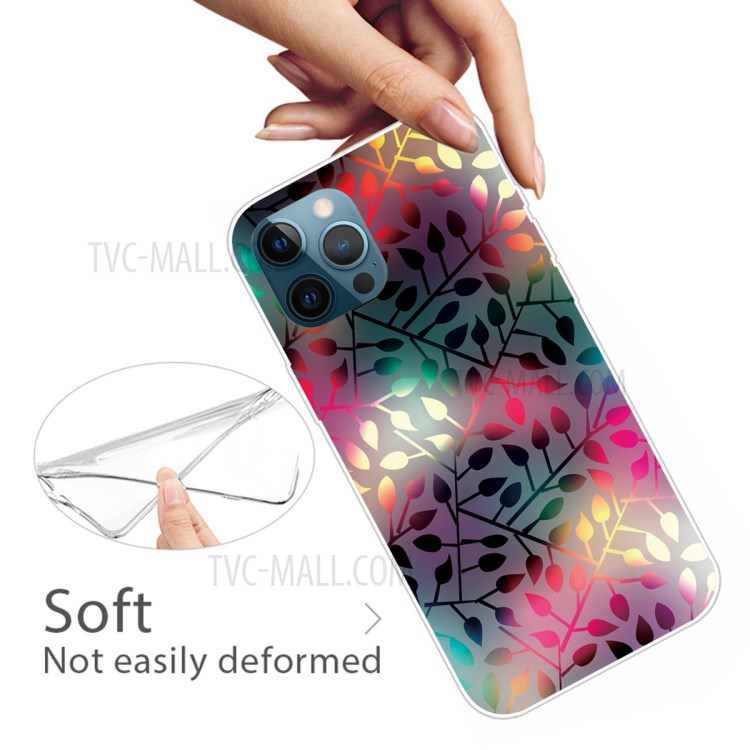 Hohe Durchlässigkeitsmuster-Druckschale Für IPhone 12 Pro Max TPU-Telefongehäuse - Blatt-3