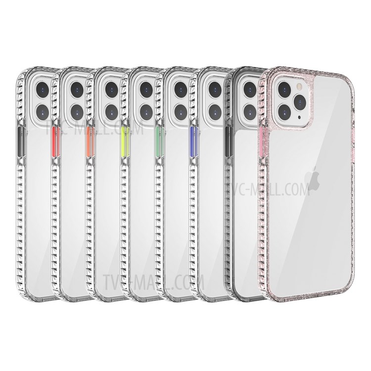 Hybrid Phone Shell Case Anti-Drop and Shock Absorption for iPhone 12/12 Pro - Pink-5