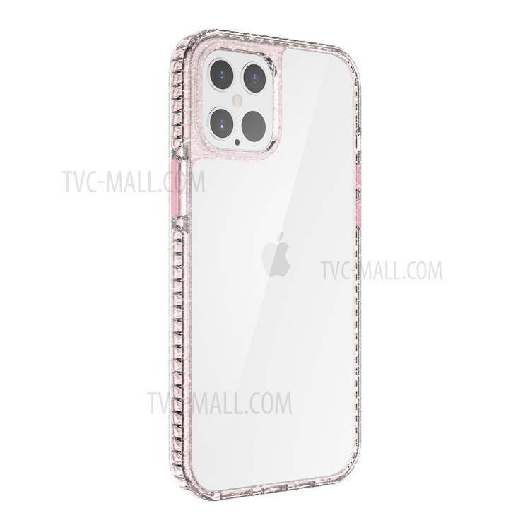 Super Anti-Drop and Shock Absorption Hybrid Phone Shell Case for iPhone 12 Pro Max - Pink-1