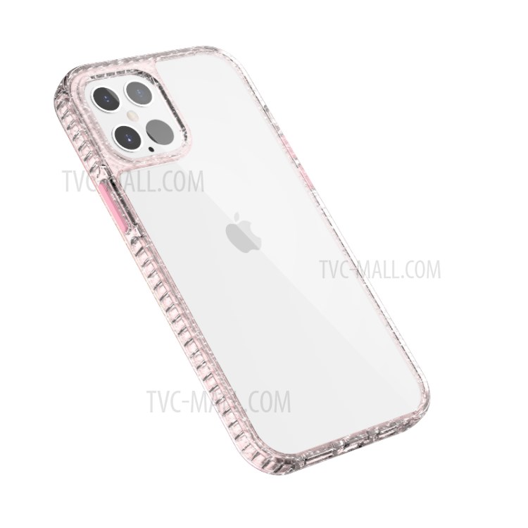 Super Anti-Drop and Shock Absorption Hybrid Phone Shell Case for iPhone 12 Pro Max - Pink-3