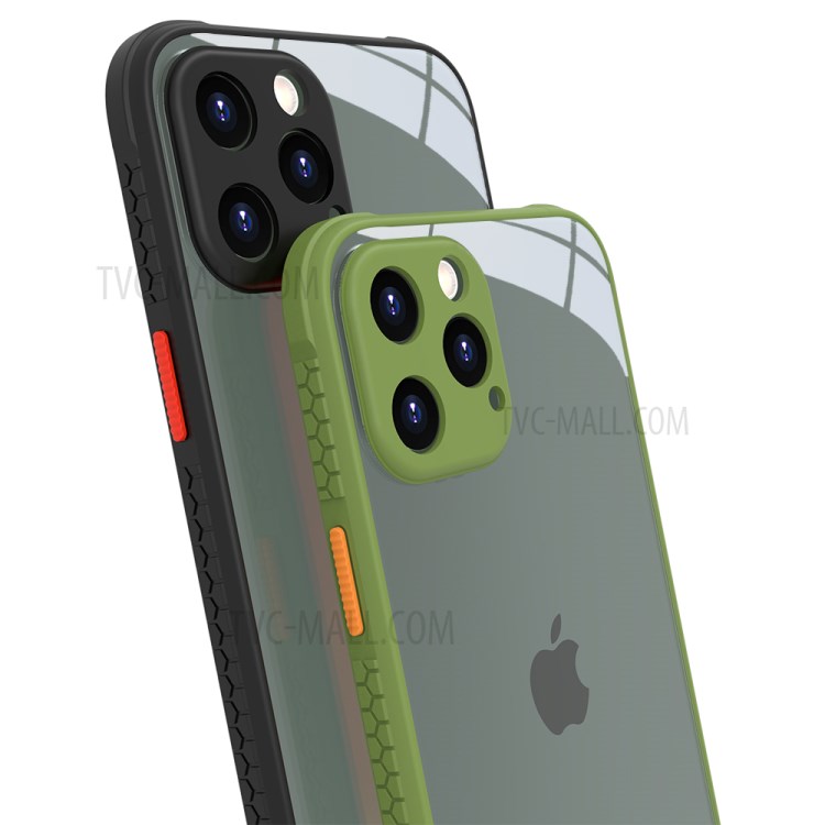 Hard PC Back + Soft TPU Edge Combo Hybrid Phone Shell Case for iPhone 12 Pro - Army Green-2