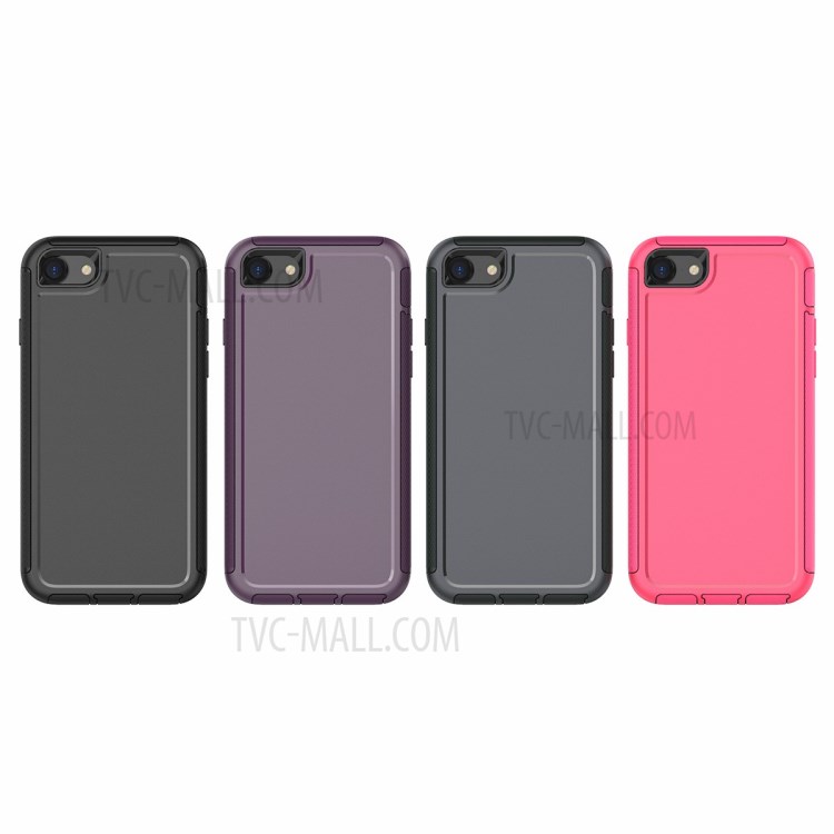 TPU + PC Hybrid Phone Cover Case with Screen Protector Film for iPhone 7/8/SE (2nd Generation) - Black-9