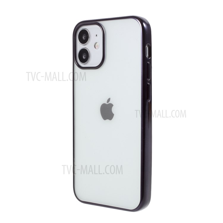 Drop-Resistant Electroplating Soft TPU Phone Cover Case for iPhone 12 Mini - Dark Blue-2