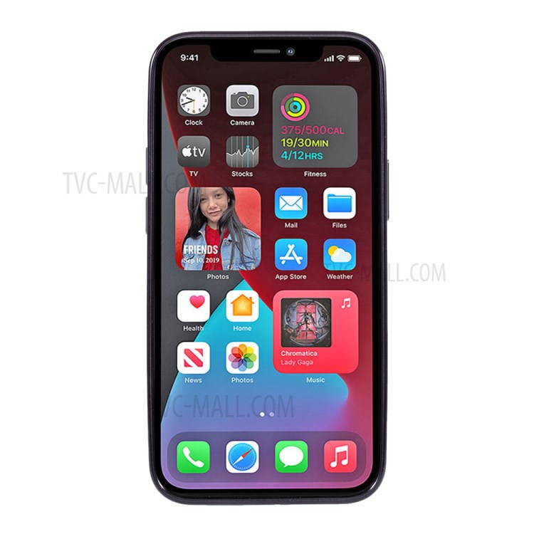 Drop-Resistant Electroplating Soft TPU Phone Cover Case for iPhone 12 Mini - Dark Blue-3