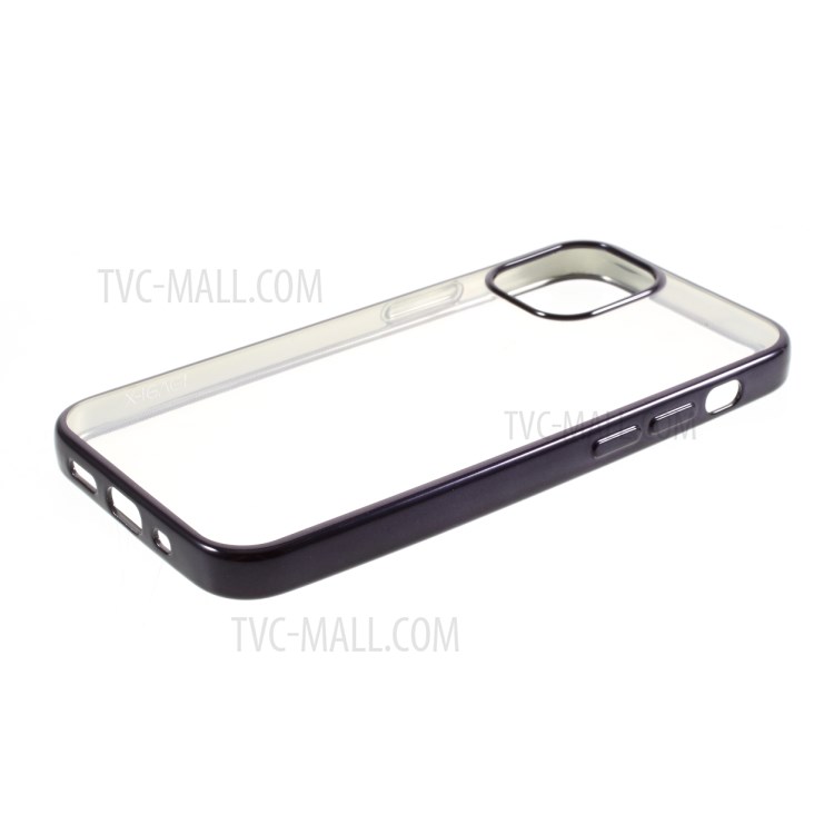Drop-Resistant Electroplating Soft TPU Phone Cover Case for iPhone 12 Mini - Dark Blue-5