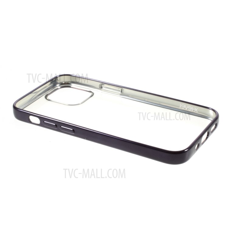 Drop-Resistant Electroplating Soft TPU Phone Cover Case for iPhone 12 Mini - Dark Blue-6