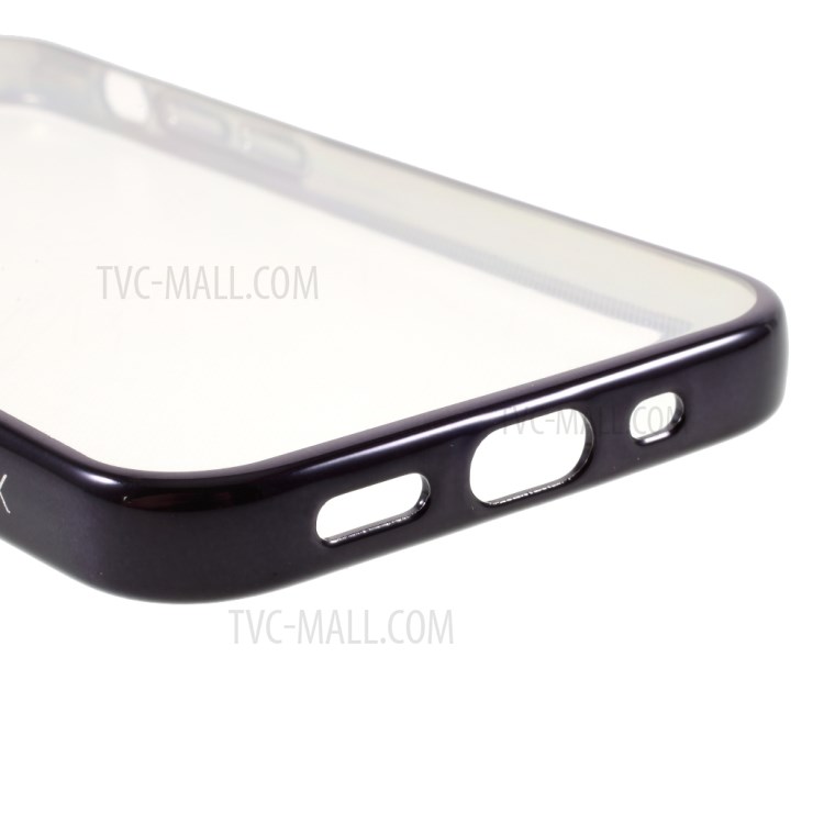 Drop-Resistant Electroplating Soft TPU Phone Cover Case for iPhone 12 Mini - Dark Blue-7