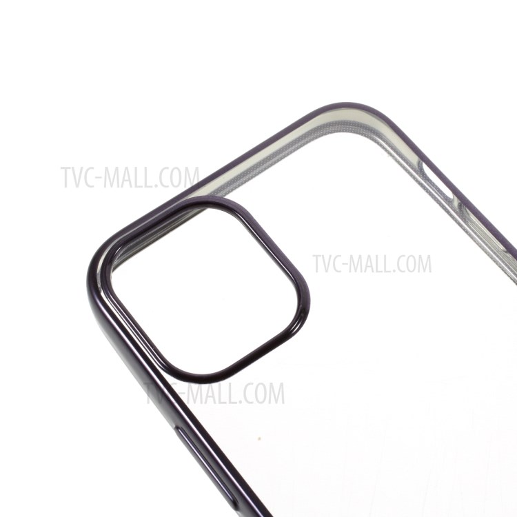 Drop-Resistant Electroplating Soft TPU Phone Cover Case for iPhone 12 Mini - Dark Blue-8