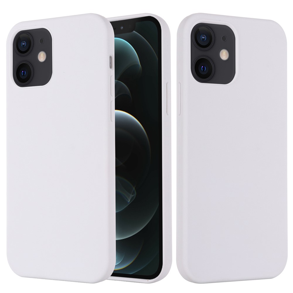 Magnetic Liquid Silicone Case for iPhone 12 mini 5.4 inch Compatible with MagSafe Charging Cell Phone Cover - White