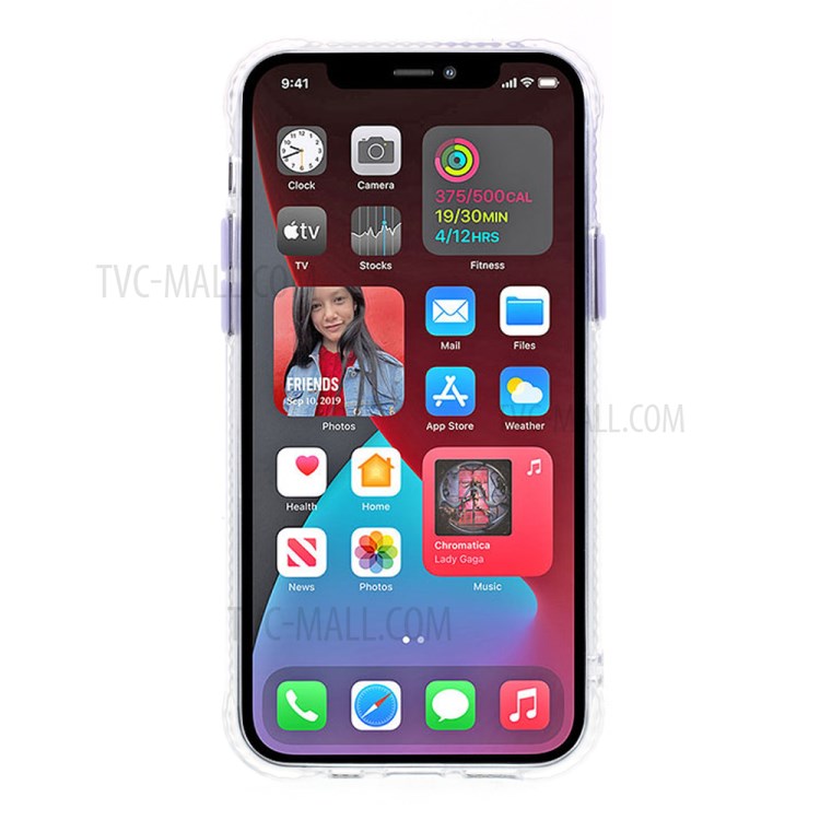 Blumen Musterdruck Acryl + TPU Hybrid Phone Case Für IPhone 12 Pro Max - Stil A.-3