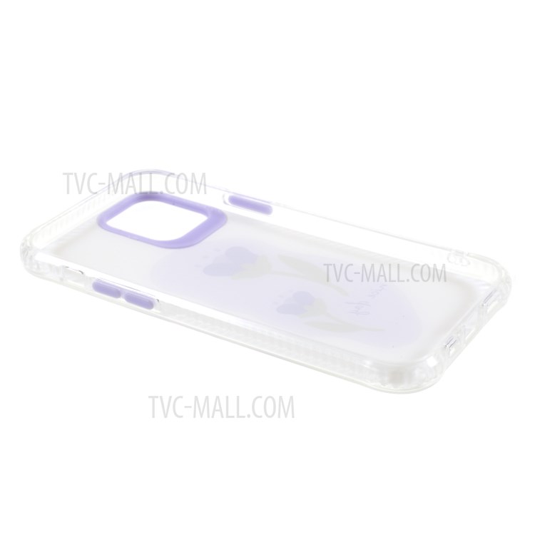 Blumen Musterdruck Acryl + TPU Hybrid Phone Case Für IPhone 12 Pro Max - Stil A.-6