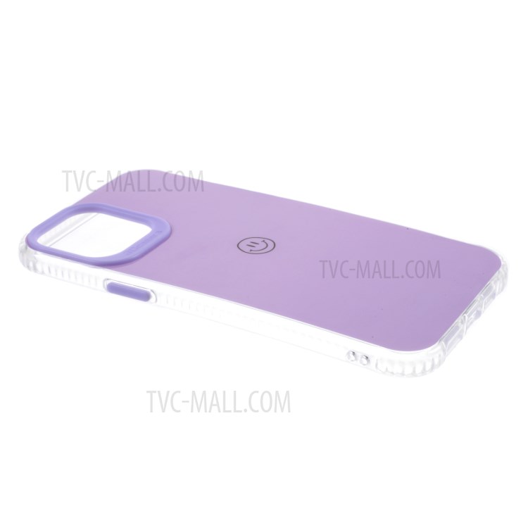 Smile Pattern Printing Drop-Proof Acrylic + TPU Phone Case for iPhone 12 Pro / iPhone 12 - Purple-4