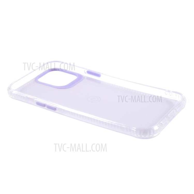 Smile Pattern Printing Drop-Proof Acrylic + TPU Phone Case for iPhone 12 Pro / iPhone 12 - Purple-6