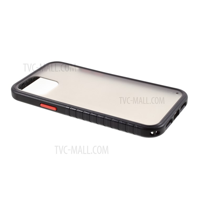 Matte Surface Hard Acrylic + Soft TPU Phone Cover Case for iPhone 12/12 Pro - Black-4