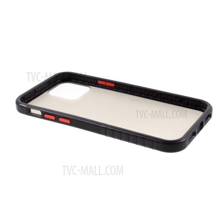 Matte Surface Hard Acrylic + Soft TPU Phone Cover Case for iPhone 12/12 Pro - Black-6