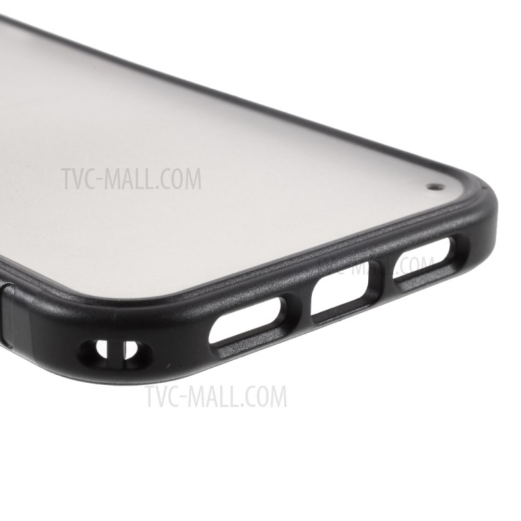 Matte Surface Hard Acrylic + Soft TPU Phone Cover Case for iPhone 12/12 Pro - Black-7