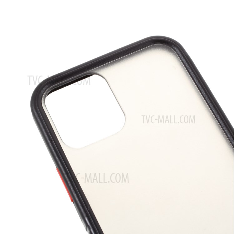 Matte Surface Hard Acrylic + Soft TPU Phone Cover Case for iPhone 12/12 Pro - Black-8