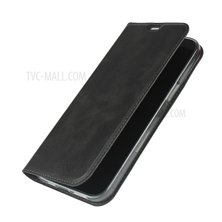 Lederkartensteckplatz Stand Telefonkasten Mit Lanyard Für IPhone 12 Pro Max - Schwarz-8