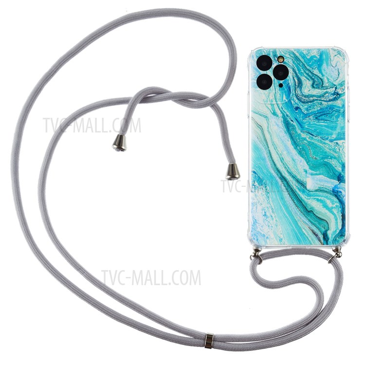 Stoßfestes Muster-Druck-TPU-Shell Mit Textillanyard Für IPhone 11 6.1-Zoll - Marmorstruktur.-1