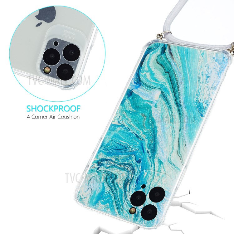 Stoßfestes Muster-Druck-TPU-Shell Mit Textillanyard Für IPhone 11 6.1-Zoll - Marmorstruktur.-2