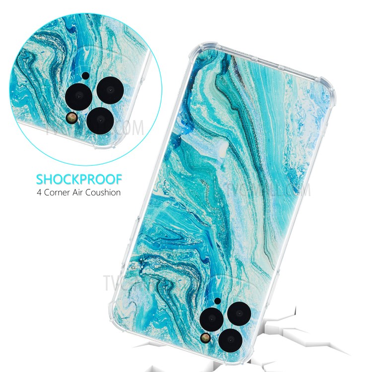 Shockproof Pattern Printing TPU Case for iPhone 11 6.1-inch - Marbling Texture-2