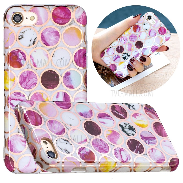 Electroplating IMD TPU Cover Case for iPhone SE (2nd Generation)/8/7 - Style A-2