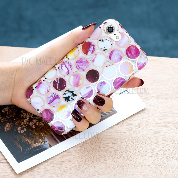 Electroplating IMD TPU Cover Case for iPhone SE (2nd Generation)/8/7 - Style A-4