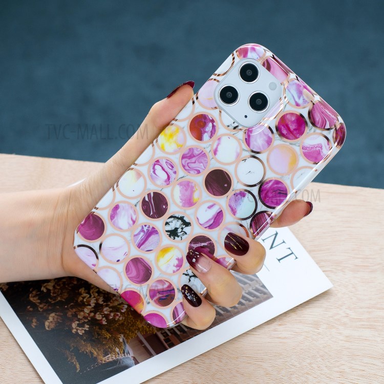 Splicing Electroplating IMD TPU Protector for iPhone 12 Pro Phone Case - Style A-4