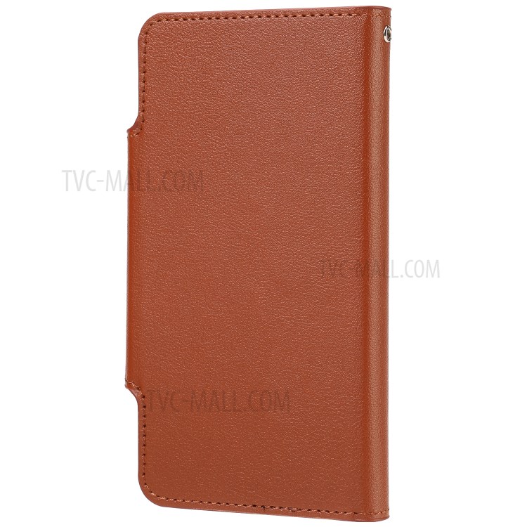 PU-Lederwallet-Handy-Regalabdeckung Mit Abnehmbarem Innerem TPU-Fall Für IPhone SE (2. Generation) / 7/8 - Braun-2
