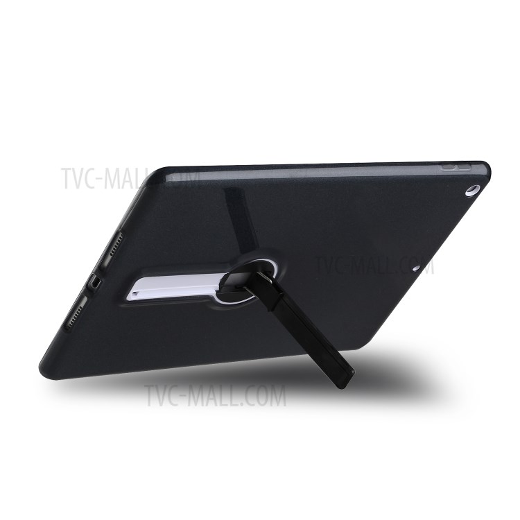 Glittery Powder Decor Colorful Sheer TPU Tablet Case with PC Kickstand for iPad 10.2 (2019)/(2020) - Black-2