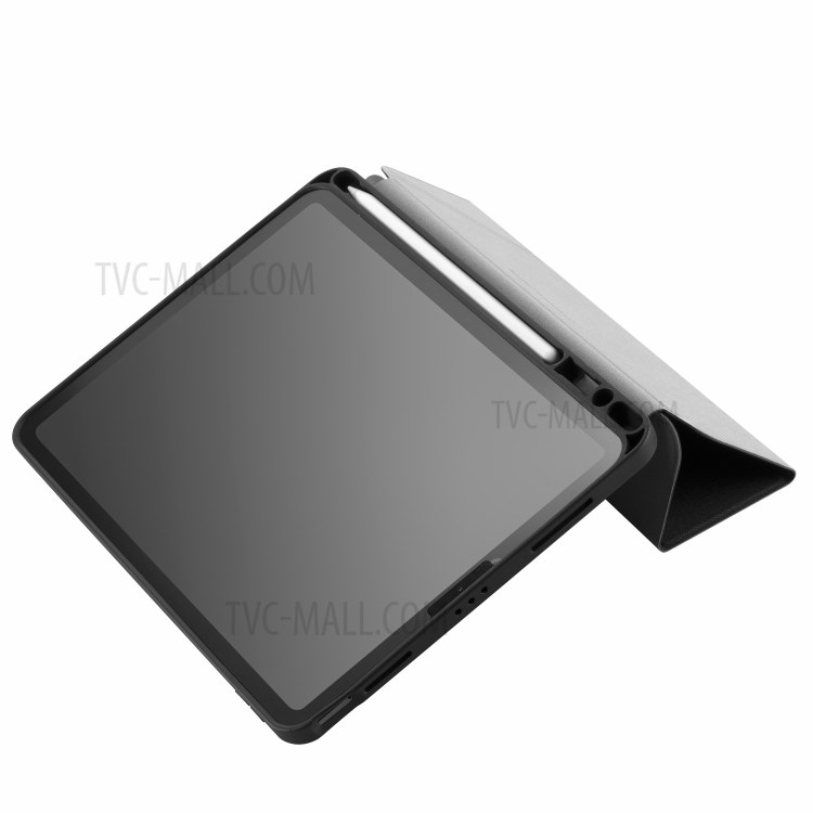 MOMAX TPU + PU Flip Stand Case Tablet Protective Shell with Apple Pencil Holder for iPad Air (2020) - Black-6