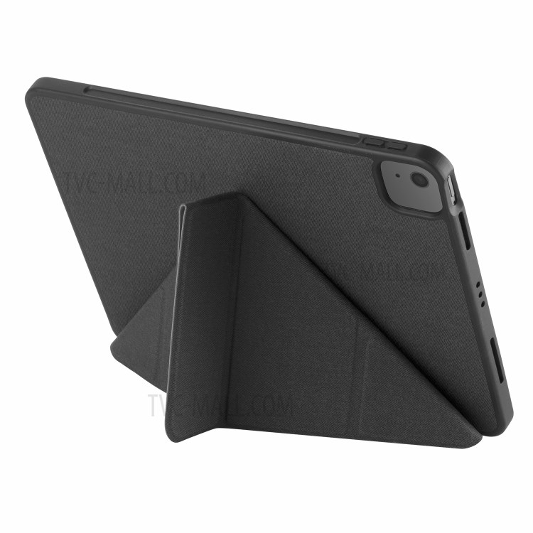 MOMAX TPU + PU Flip Stand Case Tablet Protective Shell with Apple Pencil Holder for iPad Air (2020) - Black-7