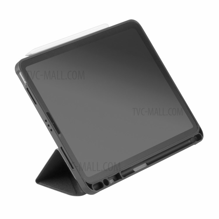 MOMAX TPU + PU Flip Stand Case Tablet Protective Shell with Apple Pencil Holder for iPad Air (2020) - Black-8