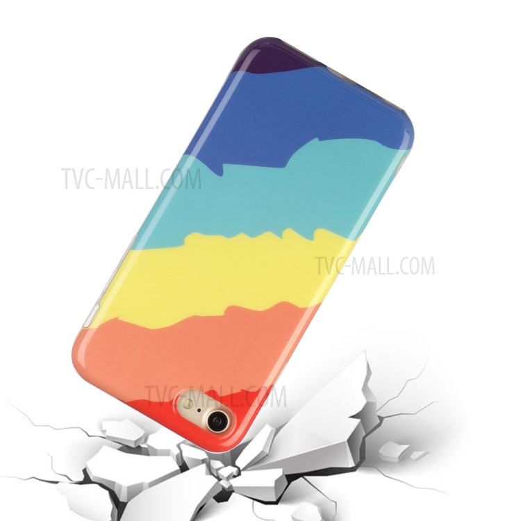 Rainbow Pattern Anti-drop IMD TPU Phone Cover for iPhone 7/8/SE (2nd Generation) - Style A-3
